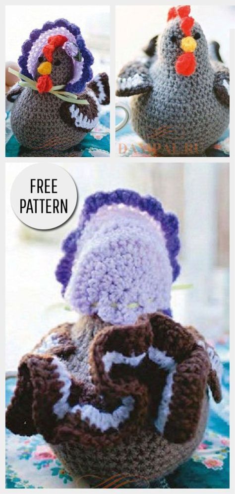 Crochet Hat For Chicken Pattern Free, Amigurumi Chicken, Chicken Crochet, Chicken Hats, Chicken Crafts, Chicken Pattern, Crochet Chicken, Easter Crochet Patterns, Crochet Birds