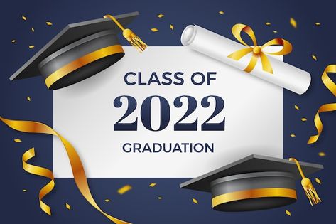 Gradient class of 2022 background | Free Vector #Freepik #freevector #event-background #occasion #ceremony-background #graduation-ceremony Graduation Ceremony Background, Class Of 2022 Logo, Logo Class, Graduation Logo, Ceremony Background, Graduation Background, 2022 Background, Event Background, Background Graduation