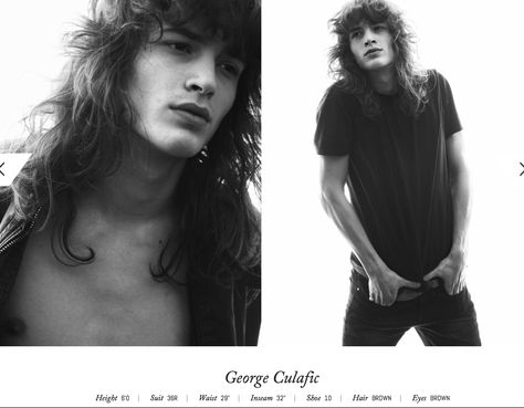 George Culafic, Throat Goat, Mica Arganaraz, Rocker Hair, Menswear Runway, Shag Haircut, Aesthetic People, Professional Dresses, Long Hair Styles Men