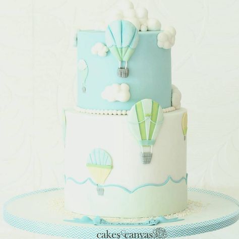 Durban, Edible Art, Baby Shower Cakes, Hot Air Balloon, Hot Air, Diaper Cake, Balloons, Birthday Cake, Baby Shower