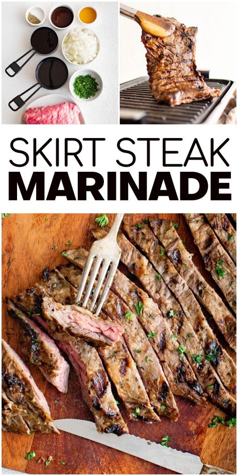 Steak On Stove, Skirt Steak Marinade, Marinated Skirt Steak, Grilled Skirt Steak, Delicious Steak, Best Healthy Dinner Recipes, Meat Eater, Light Meals, Steak Marinade