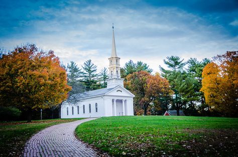 Martha & Mary Chapel at the Wayside Inn Historic District in Sudbury, Massachusetts Sudbury Massachusetts, Harborside Chapel, Stone Chapel At Matt Lane Farm, Grist Mill, Naive Art, Massachusetts, Vermont, New England, Beautiful Homes