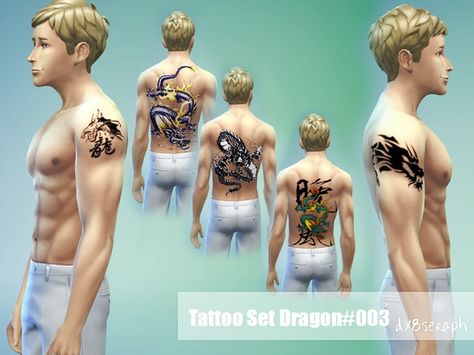 The Sims Resource: TattooSet Dragon 003 by Dx8seraph • Sims 4 Downloads Sims 4 Dragon Tattoo, Sims 4 Dragon, Sims 4 Cc Tattoos, Sims 4 Tattoos, Chain Skirt, David Sims, 4 Tattoo, Sims 4 Downloads, Sims 4 Update