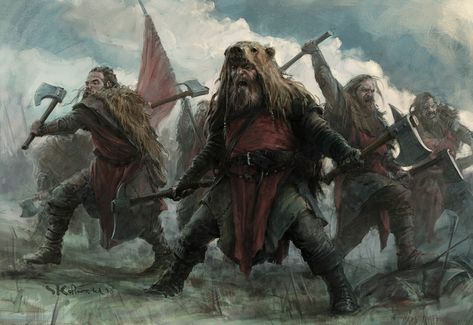 ArtStation - Umber Berserkers, Stefan Kopinski Stefan Kopinski, Imaginative Realism, Viking Berserker, Arte Viking, Art Viking, Viking Warriors, Germanic Tribes, Asoiaf Art, Viking Art