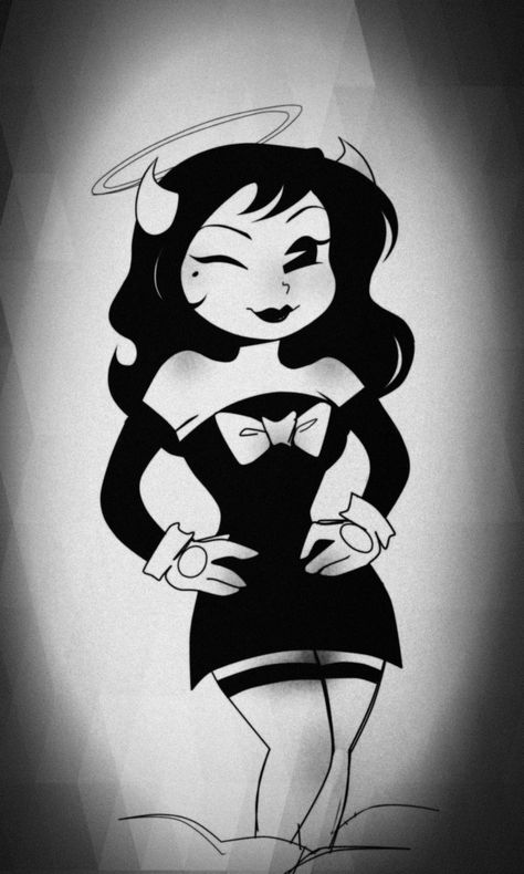 777 by Cheratoi Alice Angle, Fairy Sketch, Drawing Cartoon Faces, Alice Angel, Angel Drawing, Black Cartoon Characters, Mickey Mouse Cartoon, Ink Machine, Black Cartoon