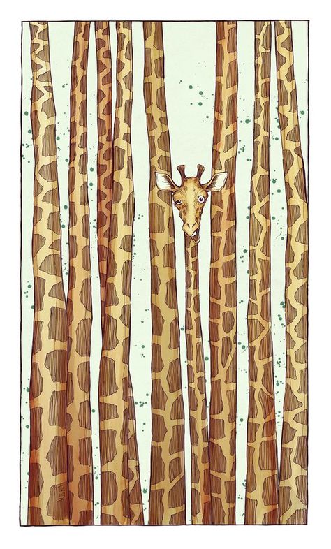 Giraffe Pictures, Giraffe Illustration, African Pattern Design, Giraffe Art, A Giraffe, Geometric Art Prints, Animal Projects, Gone Wrong, Baby Giraffe