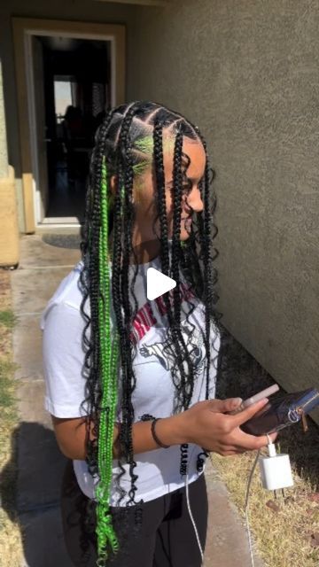 Bohemian Braids, Braids, Green, Hair Styles, Hair, Black, Color, Instagram