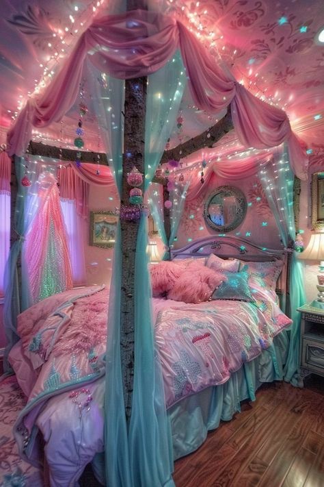 Girls Bedroom Inspiration, Ideas For Girls Bedroom, Girls Bedroom Decor Ideas, Bedroom Wall Decor Ideas, Bedroom On A Budget, Dream Bedroom Inspiration, Girly Room, Pretty Bedroom, Cute Bedroom Decor