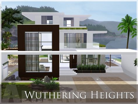 aloleng's Wuthering Heights Sims 4 Cc Heights, Sims 4 30 X 20 House, Sims 4 50x50 House, Celebrity Mansions Sims 4, Sims 4 Cc Lots Mansion, Sims 4 Beach House, Sims 4 Modern House, 4 Bedroom House Designs, Lotes The Sims 4