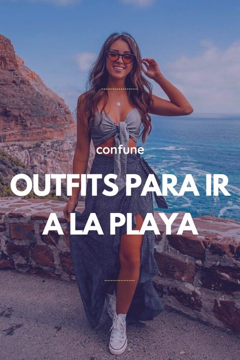 OUTFITS PARA IR A LA PLAYA Outfit Cena Verano, Looks Cancun, Outfit Playa 2022, Casual T-shirt For Beach In Warm Weather