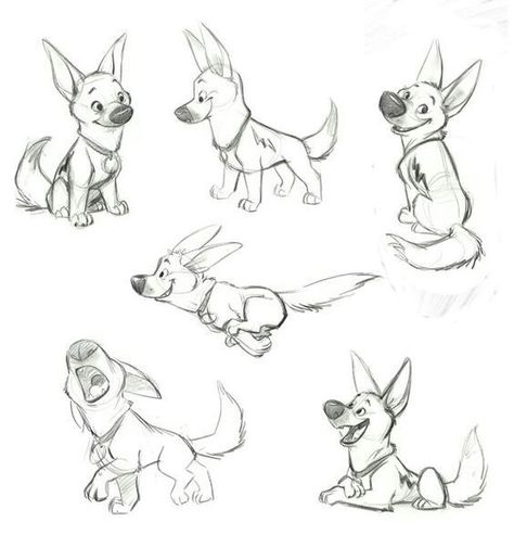 Bolt Characters, Dog Character Design, Some Drawings, Character Design Cartoon, Caracter Design, Jin Kim, Drawing Eyes, Animal Character, 강아지 그��림