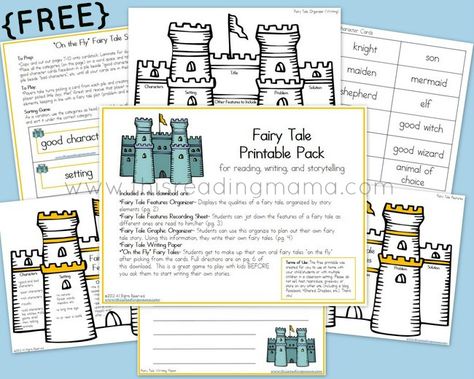 FREE Fairy Tale Printable Pack {for Reading, Writing, and Storytelling} | This Reading Mama Treasure Poster, Traditional Literature, Fairy Tale Writing, Fairy Tale Activities, Fairy Tales Unit, Fractured Fairy Tales, Fairy Tale Theme, Traditional Tales, 2nd Grade Reading