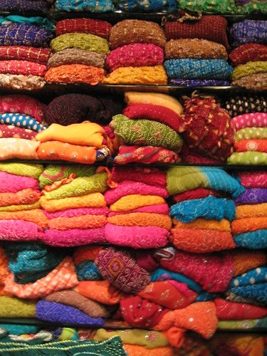 Indian Saris | Saris at a Sari Shop in India | Chaminda Wijetilleke | Flickr Jaipur Sarees, Sari Shop, Bandhani Dress, Indian Colours, Indian Saris, Indian Handicrafts, Material Ideas, Fibres Textiles, Indian Textiles