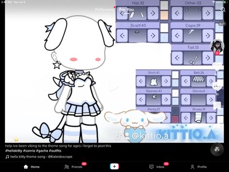 Hello Kitty Themes, Gacha Stuff, Alight Motion, Club Outfit Ideas, Ibis Paint, Sanrio Characters, Theme Song, Gacha Club, Club Outfits