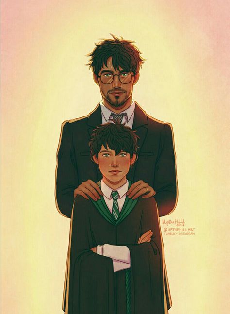 "Albus Severus, you were named for two headmasters of Hogwarts. One of them was a Slytherin and he was probably the [biggest fuckwad] I ever knew." Scorpius And Rose, Albus Severus Potter, Albus Severus, Harry Potter Next Generation, The Cursed Child, Hp Fanart, Art Harry Potter, Harry Potter Fanart, Images Harry Potter