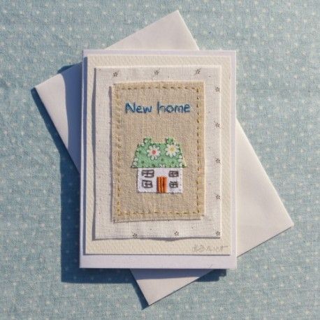 Moving To A New Home, New Home Card, Home Card, Fabric Cards, Busy Day, Handmade Greetings, New Baby Cards, House Of Cards, Best Wishes