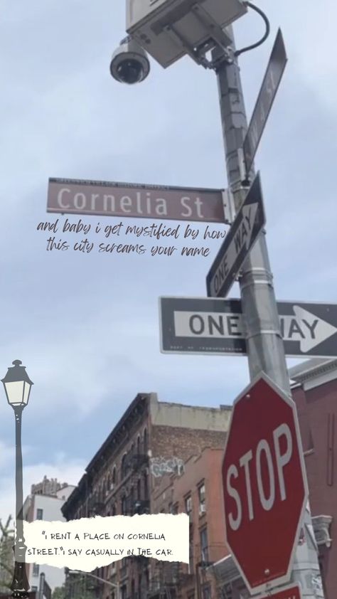 Cornelia Street Wallpaper, Cornelia Street Sign, Cornelia Street, New York Wallpaper, Birthday Ideas For Her, Lover Era, Phone Screens, Aesthetic Phone, Ideas Style