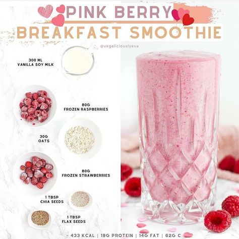 Berry Breakfast Smoothie, Summer Popsicles, Vanilla Smoothie, Easy Healthy Smoothies, Smoothie Recipes Healthy Breakfast, Berry Breakfast, Smoothies Recipes, Nutrition Sportive, Food Meals