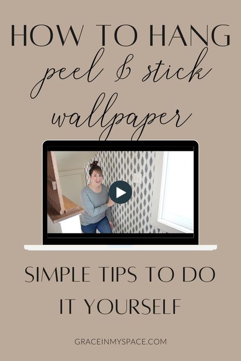 Have you ever wondered how to hang peel and stick wallpaper? This simple tutorial will teach you how to hang peel and stick wallpaper by yourself, no pros needed. It is even possible to do it solo, though an extra set of hands never hurts! I'll show you how to install peel and stick wallpaper around tricky areas like stairs, angled ceilings, ceiling beams, and even how to hang peel and stick wallpaper around a window. Get ready to amp up the wow factor in your home with wallpaper! Hanging Peel And Stick Wallpaper, How To Install Peel And Stick Wallpaper, Peel And Stick Wallpaper Tips, How To Hang Peel And Stick Wallpaper, Peel And Stick Wallpaper On Ceiling, Peal And Stick Wallpaper Ideas, Wicker Bedroom Furniture, Peal And Stick Wallpaper, Peel N Stick Wallpaper