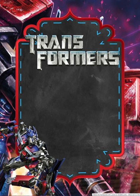 FREE Transformers Birthday Invitation Templates Blended Fruit Drinks, Decepticon Symbol, Transformers Birthday Parties, Transformers Birthday, 5th Birthday Boys, Transformer Birthday, Themed Drinks, Happy Party, Party Venues