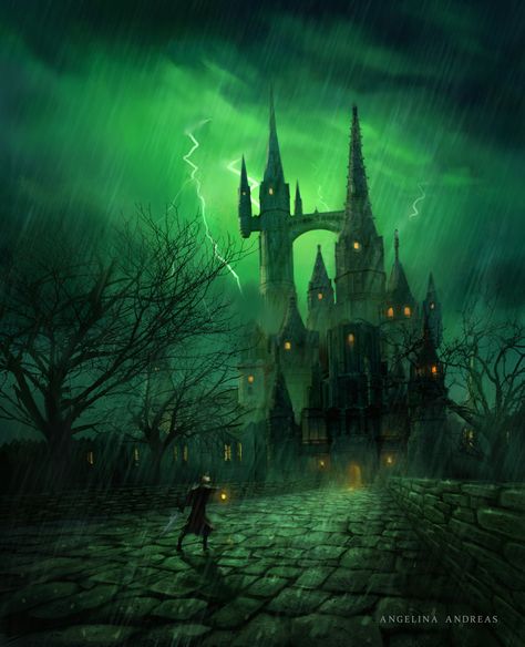 ArtStation - Evil Fortress, angelina andreas Evil Fortress, Villain Disney, Vampire Castle, Environment Reference, Evil Disney, Haunted Castle, Mystical Places, Iphone Wallpaper Sky, Gothic Fantasy Art