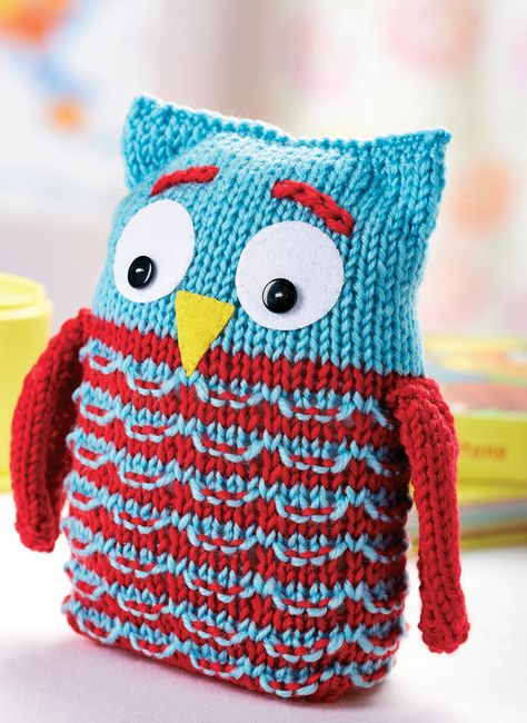 Owl Knitting Pattern, Owl Toy, Knitted Owl, Knifty Knitter, Animal Knitting Patterns, Knitting Patterns Toys, Free Knitting Patterns, Owl Patterns, Knitted Animals