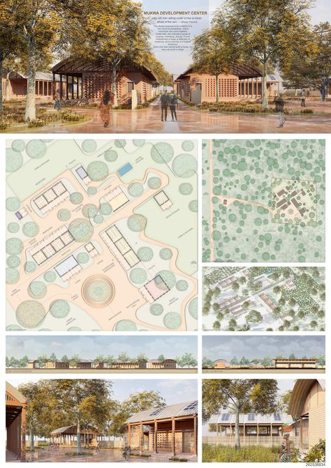 As part of our efforts to find an architecture that belongs to the spatial and temporal context and meets the needs of the less fortunate groups in societies, this project comes to express a design proposal for a sustainable development center in Mayukwayukwa Refugee Camp, one of the oldest refugee camps in Africa, in Zambia. #amazingarchitecture #Aapartment #NYC Refugee Camp Design, Refugee Camp Architecture, Refugee Architecture, Camping Architecture, Africa Architecture, Brothers Room, Refugee Camps, Camping Planning, Shanty Town