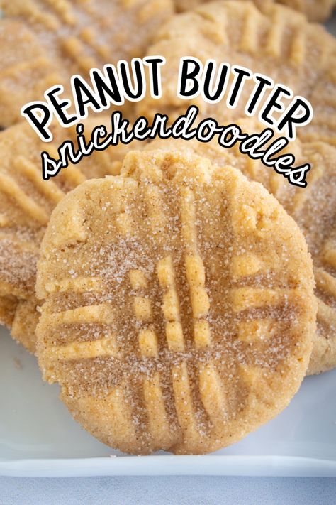 Peanut Butter Snickerdoodles - Make the Best of Everything Peanut Butter Snickerdoodles, Cream Cheese Mints Recipe, Best Cookie Recipe Ever, Homemade Peanut Butter Cookies, Recipes Using Cake Mix, Milk Chocolate Chip Cookies, Cinnamon Sugar Cookies, Classic Peanut Butter Cookies, Easy Peanut Butter Cookies