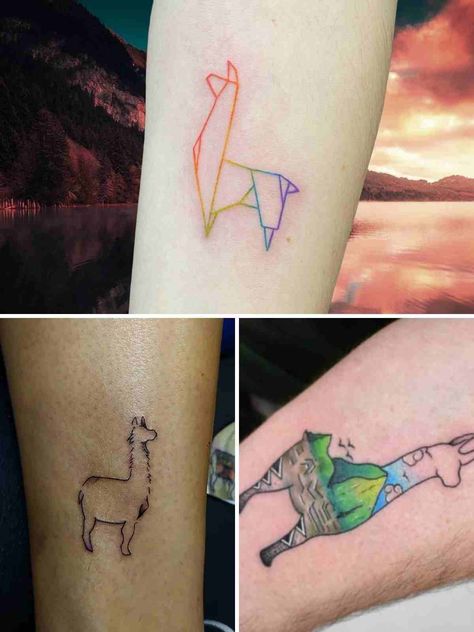 Tiny Llama Tattoo, Mini Llama Tattoo, Lama Tattoo Ideas, Peruvian Tattoo Ideas, Peru Tattoo Ideas, Alpaca Tattoo, Lama Tattoo, Llama Tattoo, Peru Tattoo