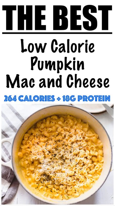 Healthy Pumpkin Mac and Cheese Recipe Pumpkin Mac And Cheese Healthy, Crockpot Mac And Cheese Recipe Healthy, Cottage Cheese Mac And Cheese Healthy, Low Cal Pumpkin Recipes, Low Cal Mac And Cheese, Pumpkin Recipes Lunch, Low Cal High Volume Meals, Healthy Mac And Cheese Recipe, Healthy Mac N Cheese Recipe