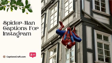 200+ Spider-Man Captions for Instagram: Unleash Your Spidey Sense 1 Spiderman Captions For Instagram, Spiderman Captions, Caption For Group Photo, Spider Man Quotes, Spidey Sense, Spiderman Funny, First Instagram Post, Spiderman Costume, Aesthetic Captions