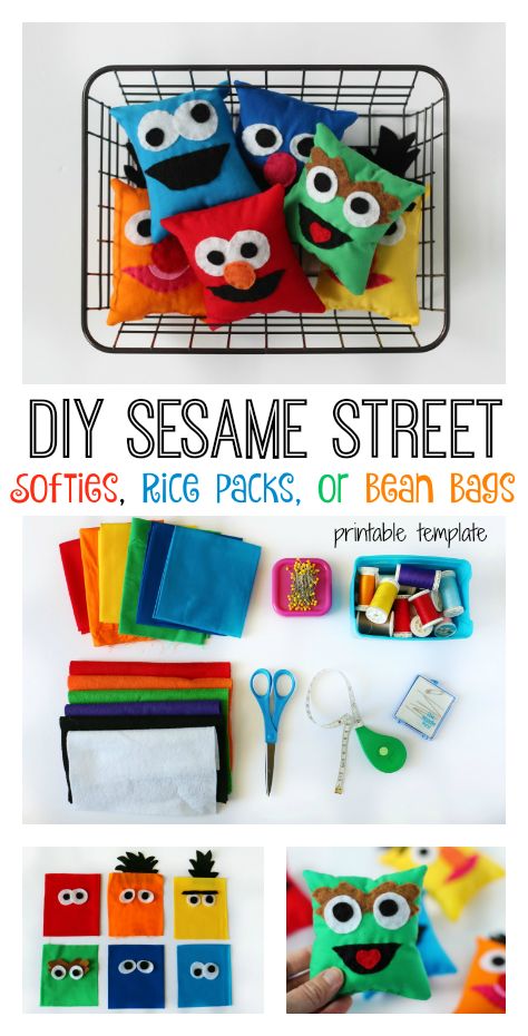 12 Sesame Street Party Ideas by Lindi Haws of Love The Day Character Pillow, Rice Packs, Bert Ernie, Elmo Birthday Party, Bags For Kids, Sesame Street Birthday Party, Elmo Party, Sesame Street Characters, Sesame Street Party