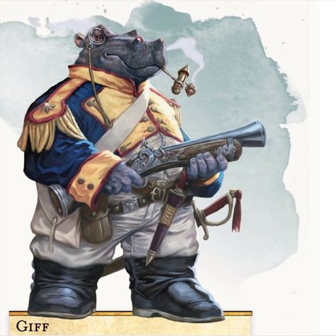 Dungeons & Dragons Pays Homage to Spelljammer with the Giff Board Illustration, D D Races, Illustration Board, Fantasy Role Playing, Fantasy Races, Dnd Art, Dnd Characters, Character Portraits, Fantasy Character Design