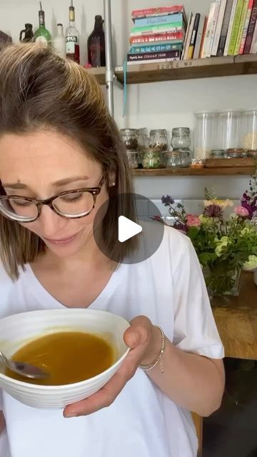 Michela (presenter/mum/chef) easy home cooked recipes on Instagram: "SAVE THIS - my Nonna’s chicken soup; Italian’s secret to living to 100.  Plus its a way of getting FREE COLLAGEN - from the bones you would normally discard.

So easy to make and my nonna always said brodo di carne (chicken bone broth) was the best thing for the soul.  Once a week clears all the nasties away in your system.

Silky and smooth but packed with goodness

Buy a pack of organic sustainable chicken legs (usually the cheapest cut of the chicken) - I usually get about six legs with skin and bones on. It’s the bones that really give those extra nutrients to this broth. Chicken legs or thighs are often the cheapest. 

Put the chicken in a medium saucepan of water along with 1 large carrot,  two sticks of celery and Chicken Broth Uses, Bone Broth Soup Recipes, Soup Italian, Broth Chicken, Bone Broth Soup, Chicken Bone Broth, Bone Broth Recipe, 100 Plus, Chicken Bones