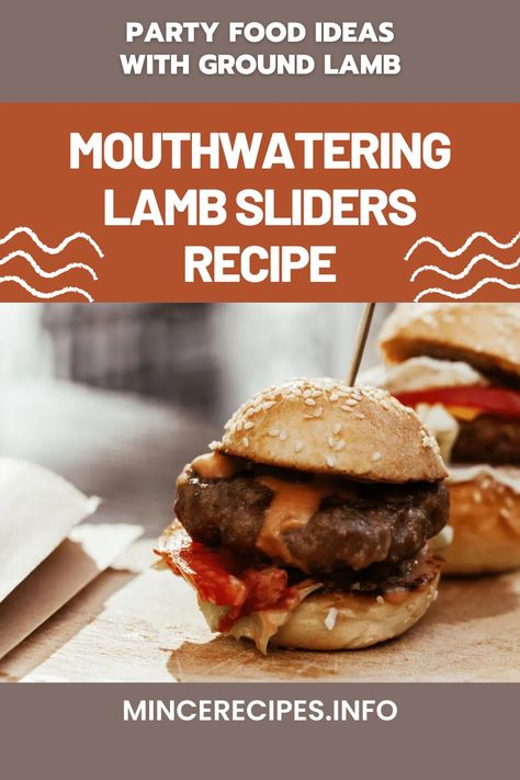 These Mouthwatering Lamb Sliders are perfect party food ideas with ground lamb! I love burgers but sometimes I can't finish one in a single sitting. Fortunately, I can make sliders to satiate cravings without wasting food. And recently, I've been into lamb sliders. I just love their distinct flavours that you can't get from beef. #SlidersRecipes #GroundLambRecipes #PartyFoodIdeas #LambRecipes #EasyAndQuickDinnerRecipes Lamb Sliders Burger Recipes, Grilled Lamb Burgers, Lamb Hamburgers, Minted Lamb Burgers, Lamb Feta Burgers, Lamb Mince Recipes, Lamb Sliders, Lamb Patties, Ground Lamb Recipes