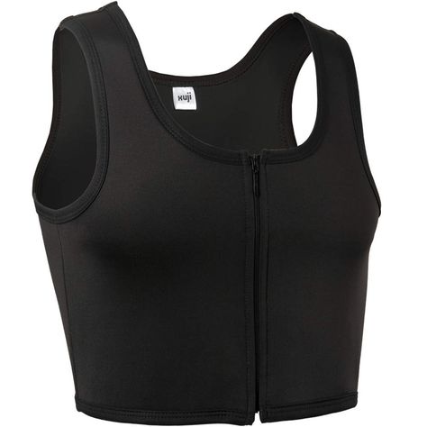 PRICES MAY VARY. 95% Viscose, 5% Polyester Imported Zipper closure Hand Wash Only Imported, 95% bamboo viscose, 5%Polyester, Wicking for moisture management, High quality construction, Softness and comfortable fitting body design Strong wide elastic band attached, nice amount of stretch. featuring mesh panel, which makes this chest binder super snug yet strechy and comfortable, perfect with tanktop or t-shirts Central zipper closure make it convenient to put on or off Make Chest Flat And Become Women Tomboy, Filing Organization, Chest Binder, Bra Alternatives, Bandage Top, Binding Supplies, Compression Bra, Black Office, Workout Tank Tops