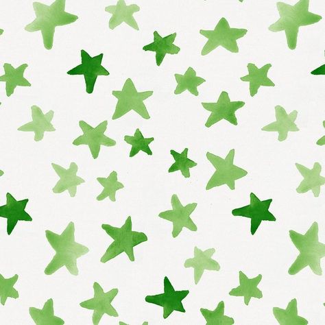 Watercolor Stars, Baby Boy Fabric, Photowall Ideas, Stars Fabric, Mint Green Aesthetic, Green Pictures, Dark Green Aesthetic, Design Page, Green Theme