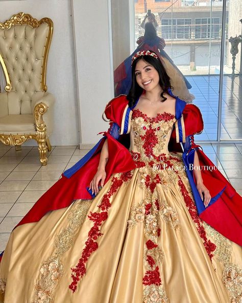 Snow White Ball Gown, Snow White Theme Quinceanera Dress, Snow White Prom Dress, Snow White Quince Dress, Snow White Quinceanera Theme Dress, Snow White Quinceanera Dresses, Snow White Quince, Snow White Quinceanera Theme, White Quince Dress