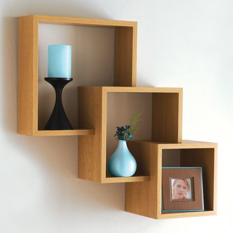 Salerno Floating Cube Shelves - seen in B&M Floating Cube Shelves, Square Floating Shelves, Store Shelves Design, Floating Shelf Decor, Quit My Job, Woodworking Art, Home Decor Shelves, Wood Wall Art Diy, Furniture Details Design