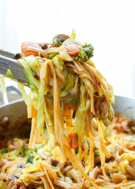 Stir Fry Noodles with Chicken and Vegetables | Barefeet in the Kitchen Vegetable Stir Fry Noodles, Saucy Noodles, Stir Fry Noodles Recipe, Meat Cooking Times, Chicken Stir Fry With Noodles, Fried Noodles Recipe, Noodles With Chicken, Fry Noodles, Healthy Chinese