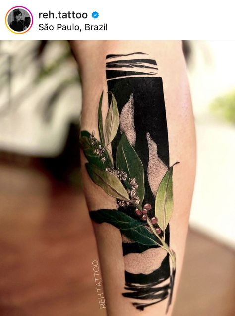 Long Tattoo Cover Up, Cover Up Tattoos For Women, Illusion Tattoos, Optical Illusion Tattoos, Green Tattoos, Cool Nature, Fern Tattoo, Optical Illusion Tattoo, Chest Piece Tattoos