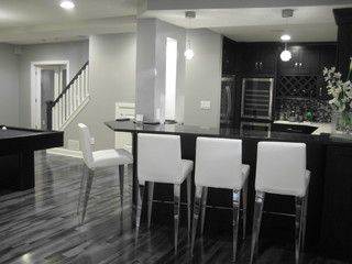 Black And Gray Basement, Gray Basement Ideas, Gray Basement, Rustic Basement Bar, Basement Bar Plans, Basement Bar Design, Basement Layout, Modern Basement, Basement Bar Designs