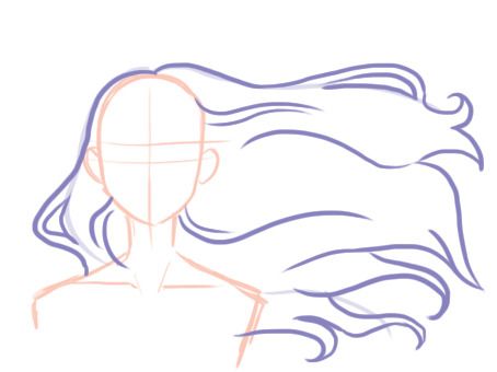 — do you have any advice for drawing hair? Drawing Hair Tutorial, Výtvarné Reference, Hair Sketch, Siluete Umane, Drawing Templates, Gambar Figur, Anime Drawings Tutorials, Art Poses, Art Tutorials Drawing