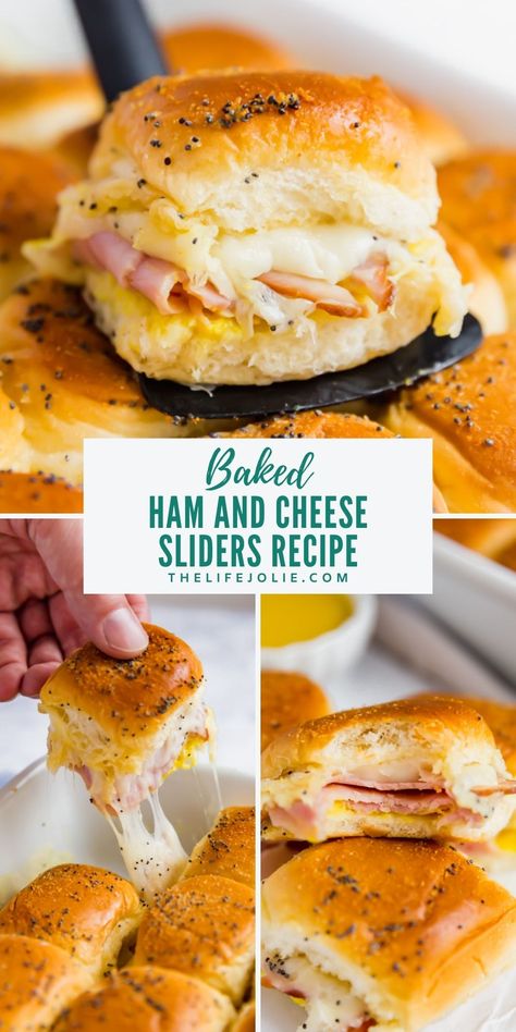 Easter Ham And Cheese Sliders, Heavenly Ham Sandwiches, Ham Buns In Oven, Oven Sandwiches Easy, Ham Cheese Croissant Sandwiches, Ham And Cheese Party Sliders, Mini Ham And Cheese Sandwiches, Ham Sandwiches For A Crowd, Oven Ham And Cheese Sandwiches