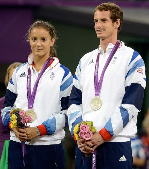 Andy Murray and Laura Robson – Silver Medal – Mixed Doubles Tennis Laura Robson, Doubles Tennis, Jamie Murray, Wimbledon Tennis, British Sports, Team Gb, Rio Olympics 2016, Olympic Medals, Rio Olympics