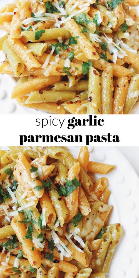 Garlic Parmesan Pasta, Lentil Pasta, Pasta Dinner Recipes, Health Dinner, Läcker Mat, Health Dinner Recipes, Fusilli, Garlic Parmesan, Rigatoni