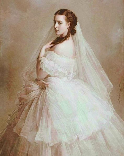 Alexandra of Denmark by Richard Lauchert, 1863 #arthistory #art #paintingsdaily #historyofart Princess Alexandra Of Denmark, Queen Victoria Family, Alexandra Of Denmark, Her Royal Highness, Queen Alexandra, Princess Alexandra, Historical Painting, History Fashion, A Wedding Dress