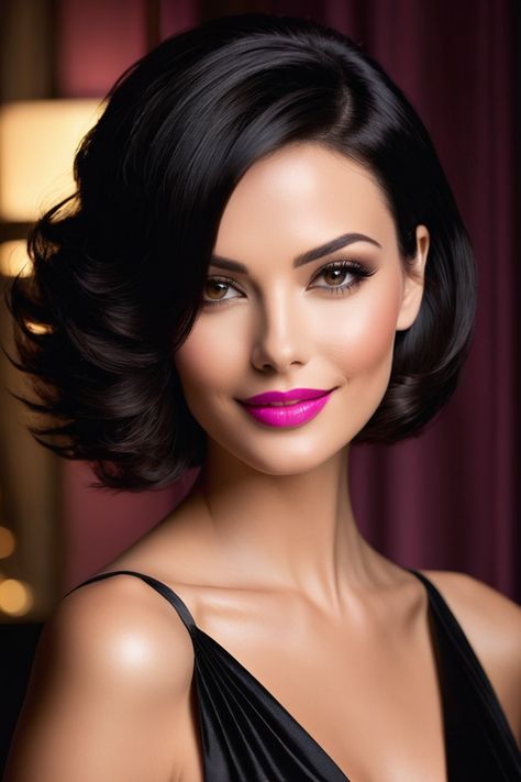 Glam Hairstyles With Bangs, Elegant Gothic Hairstyles, Heavy Metal Hairstyles Woman, Pin Up Girl Makeup And Hair, Short Bob Pixie, Bob Pixie, Hair Growing Tips, Bob Haircut For Fine Hair, Crazy Ideas