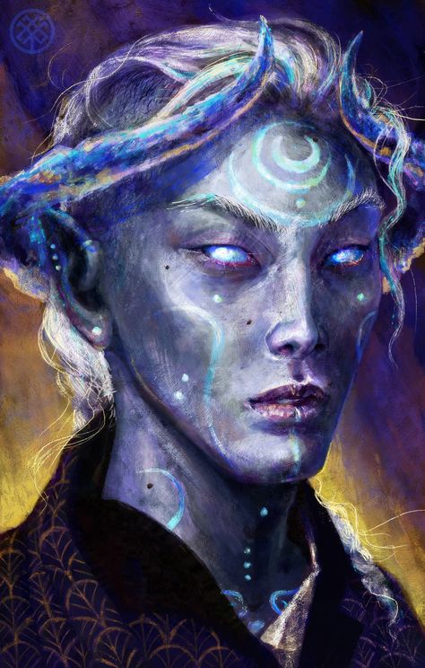 Moon Godlike, Pillars Of Eternity, Art Portraits, Fantasy Concept Art, Art Masters, High Fantasy, Dnd Characters, The Villain, Skyrim