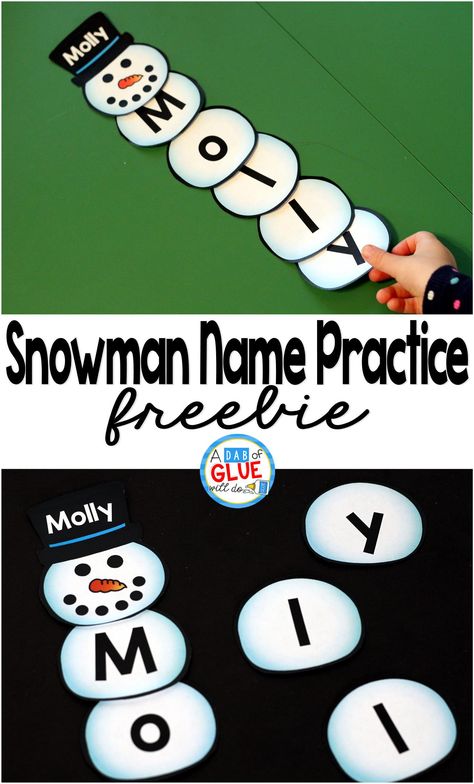 Snowman Names - Name Building Practice Printable is the perfect hands-on activity for students to practice making their name. This free printable is perfect for preschool and kindergarten students. Snowman Names, Snowman Name, Name Building, Preschool Names, Snowmen Activities, January Activities, Perfect Hands, Name Practice, Name Crafts